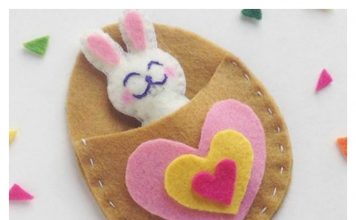 DIY Cute Felt Bunny Craft with Template