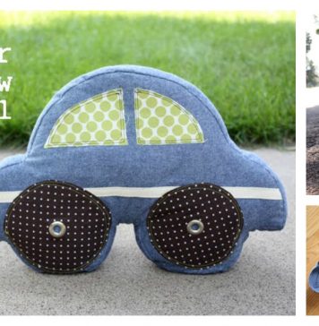Car Pillow Free Sewing Pattern and Template