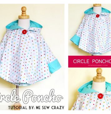 Circle Poncho Raincoat Free Sewing Pattern