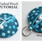 Circle Zip Earbud Pouch Free Sewing Pattern