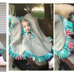 Fleece-Lined Hooded Car Seat Poncho Free Sewing Pattern