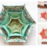 Hexagon Fabric Tray Free Sewing Pattern