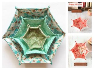 Hexagon Fabric Tray Free Sewing Pattern