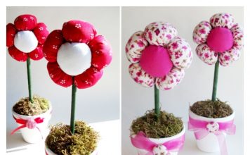 Plush Flower Pots Free Sewing Pattern