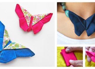 Fabric Origami Butterfly Free Sewing Pattern