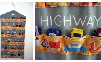 Hanging Toy Car Garage Free Sewing Pattern