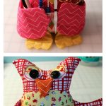 Patchwork Owl Buddy Organizer Free Sewing Pattern