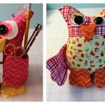 Patchwork Owl Buddy Organizer Free Sewing Pattern