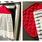 Easy Hanging Dish Towel Free Sewing Pattern