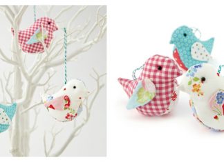 Fabric Birds Free Sewing Pattern