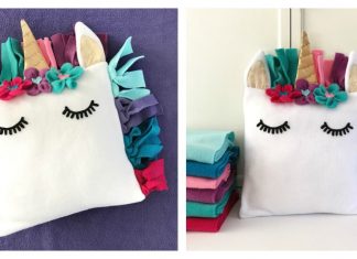 Fleece Unicorn Pillow Free Sewing Pattern