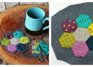 Hexagon Coaster Free Sewing Pattern