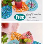 Quilted Leaf Coasters Free Sewing Pattern