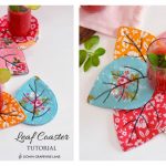 Quilted Leaf Coasters Free Sewing Pattern