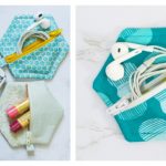 Easy Hexagon Zipper Pouch Free Sewing Pattern