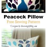 Patchwork Peacock Pillow Free Sewing Pattern