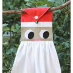 Christmas Santa Hanging Kitchen Towels Free Sewing Pattern