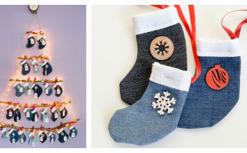 Mini Stocking Advent Calendar Free Sewing Pattern