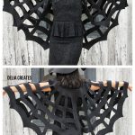 No Sew Halloween Spiderweb Cape Tutorial