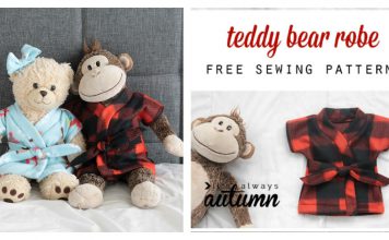 Stuffed Animal and Teddy Bear Robe Free Sewing Pattern