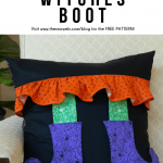 Witches Boot Pillow Free Sewing Pattern