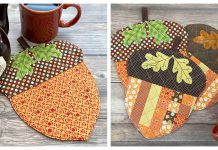 Adorable Acorn Coasters Free Sewing Pattern