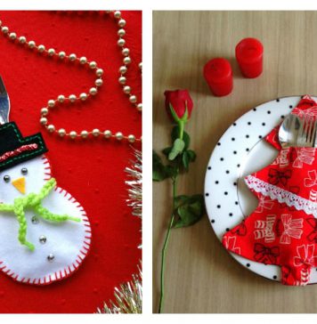 Christmas Cutlery Holder Free Sewing Pattern