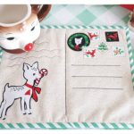 Christmas Postcard Mug Rugs Free Sewing Pattern