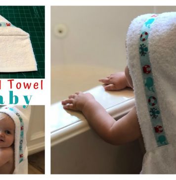 Easy Hooded Towel Free Sewing Pattern
