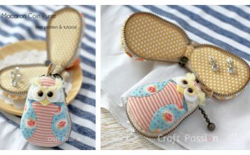 Owl Macaron Coin Purse Free Sewing Pattern