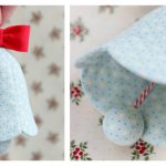Fabric Christmas Bell Ornament Sewing Pattern