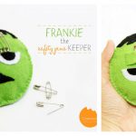 Felt Frankenstein Safety Pin Pincushion Free Sewing Pattern