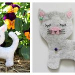 Felt Kitty Cat Free Sewing Pattern and Template