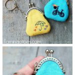 Mini Embroidered Key Chain Coin Purse Free Sewing Pattern