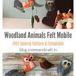 Woodland Animals Felt Mobile FREE Sewing Pattern and Templates