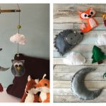 Woodland Animals Felt Mobile FREE Sewing Pattern and Templates