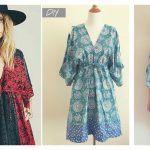 Boho Kimono Dress Free Sewing Pattern