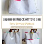 Japanese Knock off Tote Bag Free Sewing Pattern