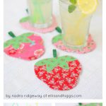 Quilted Strawberry Coaster Free Sewing Pattern