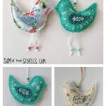 Embroidered Hanging Bird Free Sewing Pattern