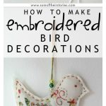 Embroidered Hanging Bird Free Sewing Pattern