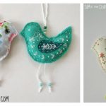 Embroidered Hanging Bird Free Sewing Pattern
