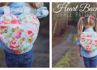 Heart Backpack Free Sewing Pattern