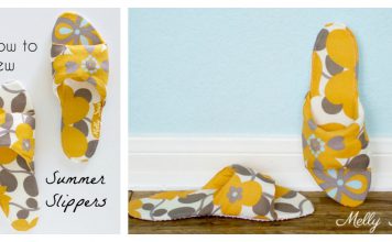 Summer Slippers Free Sewing Pattern