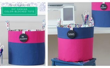 Canvas Color-Blocked Totes Free Sewing Pattern