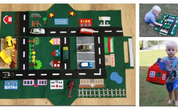 Felt Car Play Mat-House Free Sewing Pattern