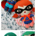 Superhero Soft Toy Free Sewing Pattern and Template