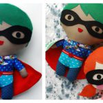 Superhero Soft Toy Free Sewing Pattern and Template