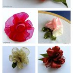 7 Ribbon Rose Flowers Free Sewing Pattern