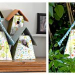 Fabric Birdhouses Free Sewing Pattern with Template